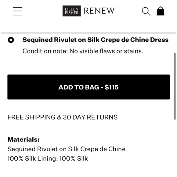 🪅Eileen Fisher Silk Rivulet Lined Beaded Black Silvee Sparkle Dress XL - Picture 5 of 8